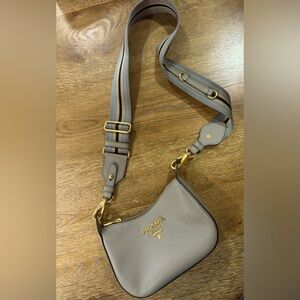 Prada Vitello Phenix Crossbody - Grey Leather ‼️SOLD‼️